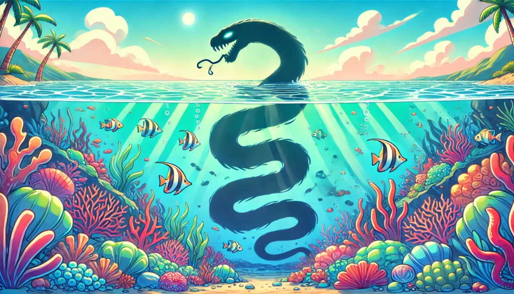 Leviatã na Bíblia: O Que É? Significado e Mistérios 1 Imagem Representando o Leviatã na Bíblia Vivendo no Oceano