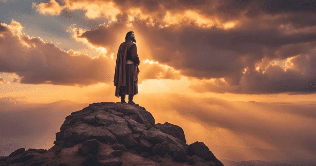 Elias e os Profetas de Baal: O Grande Desafio no Carmelo 1 Imagem Representando o Episódio Bíblico de Elias e os Profetas de Baal