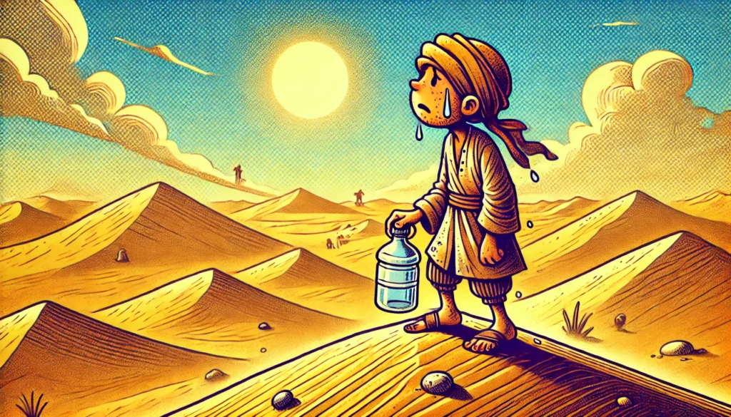 Êxodo 15: Amargura Tem Propósito 2 Imagem Representando Êxodo 15 e a Sede no Deserto