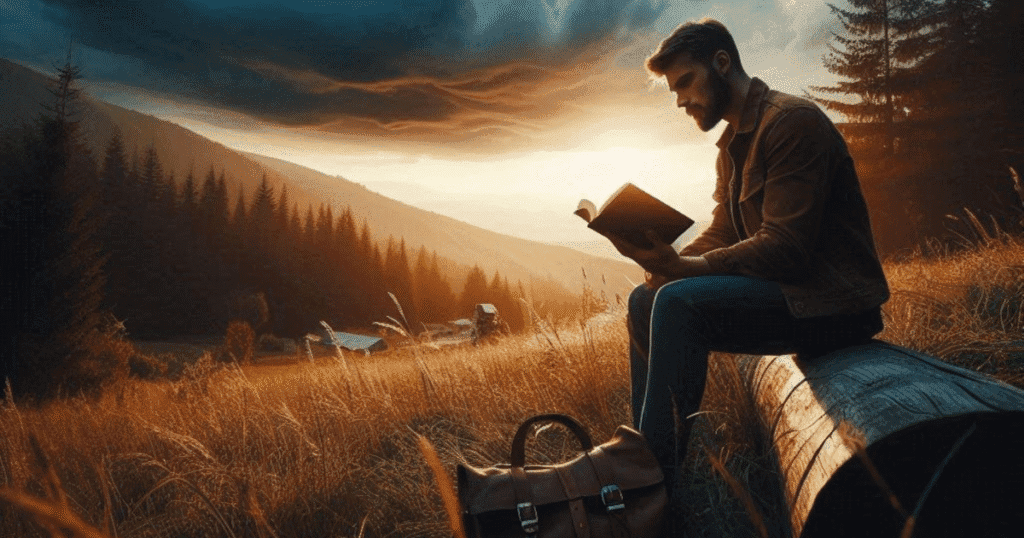 Evidências da Existência de Jesus: Fatos Inegáveis 1 Imagem Representando um Homem Lendo as Provas Bíblicas de Jesus e Vendo as Evidências da Existência de Jesus