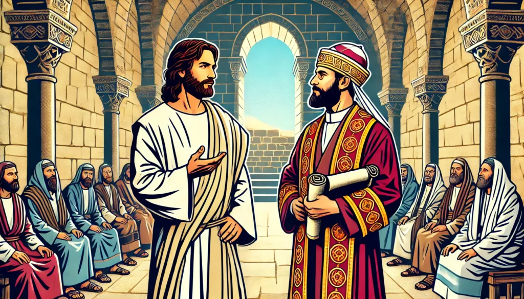 Quem Eram os Fariseus na Bíblia Sagrada? 3 Imagem Representando Jesus e um Fariseu