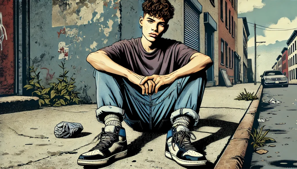 O que é pecado segundo a Bíblia e por que é tão sério? 1 Imagem Representando Jovem Pensando Sobre O Que é Pecado nas Ruas de seu Bairro