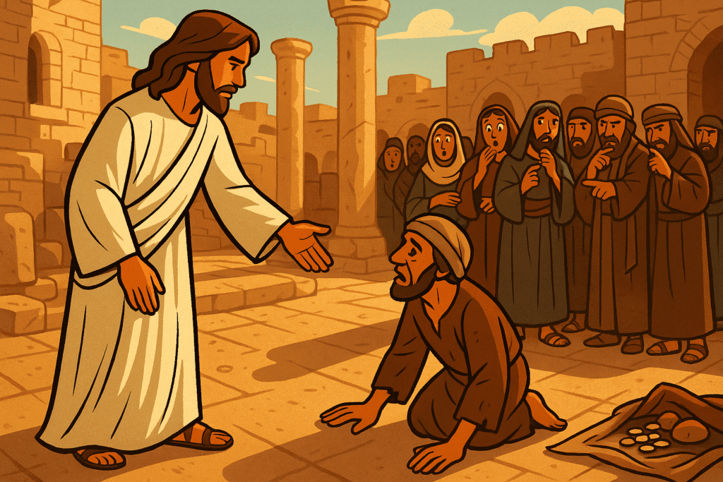 O que Significa Pecar Contra o Espírito Santo? Veja Aqui! 1 Representação bíblica de Jesus sendo acusado após realizar um milagre — momento que originou o ensinamento sobre pecar contra o Espírito Santo.